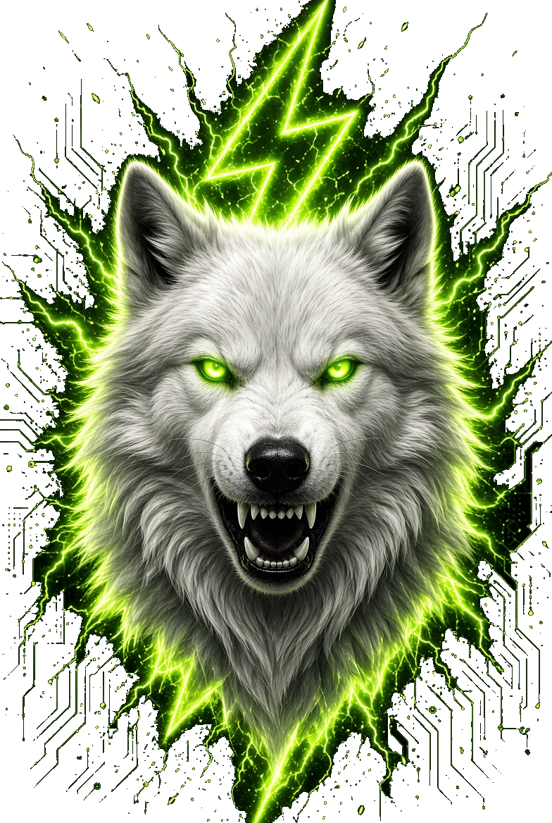 Volt Inu wolf charged with lime lightning