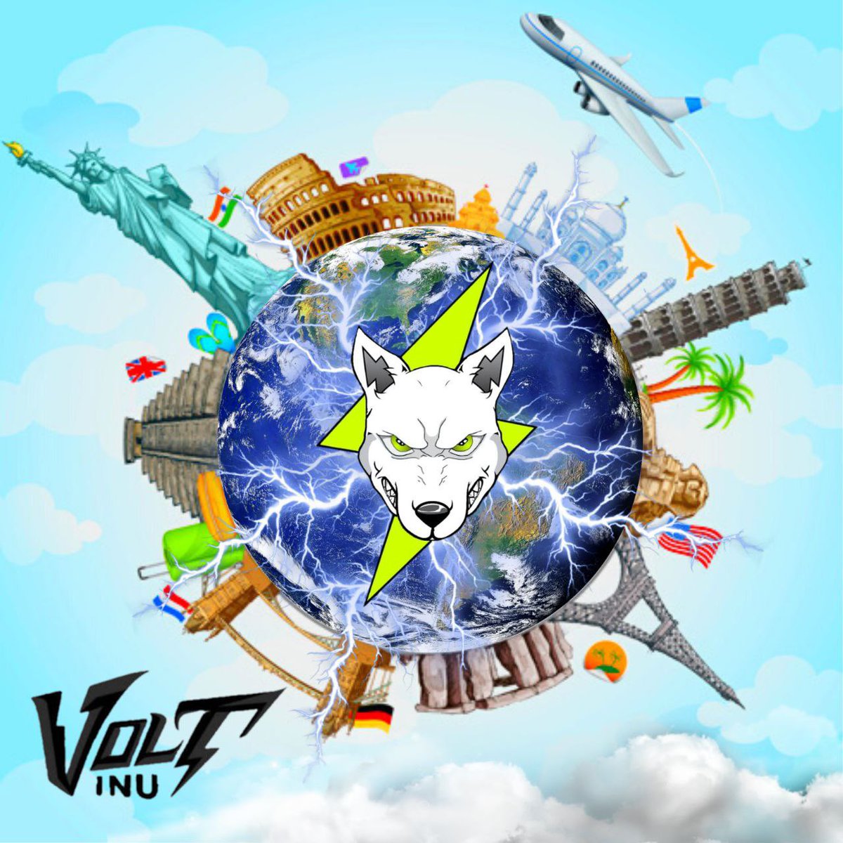 Volt Inu world brand graphic